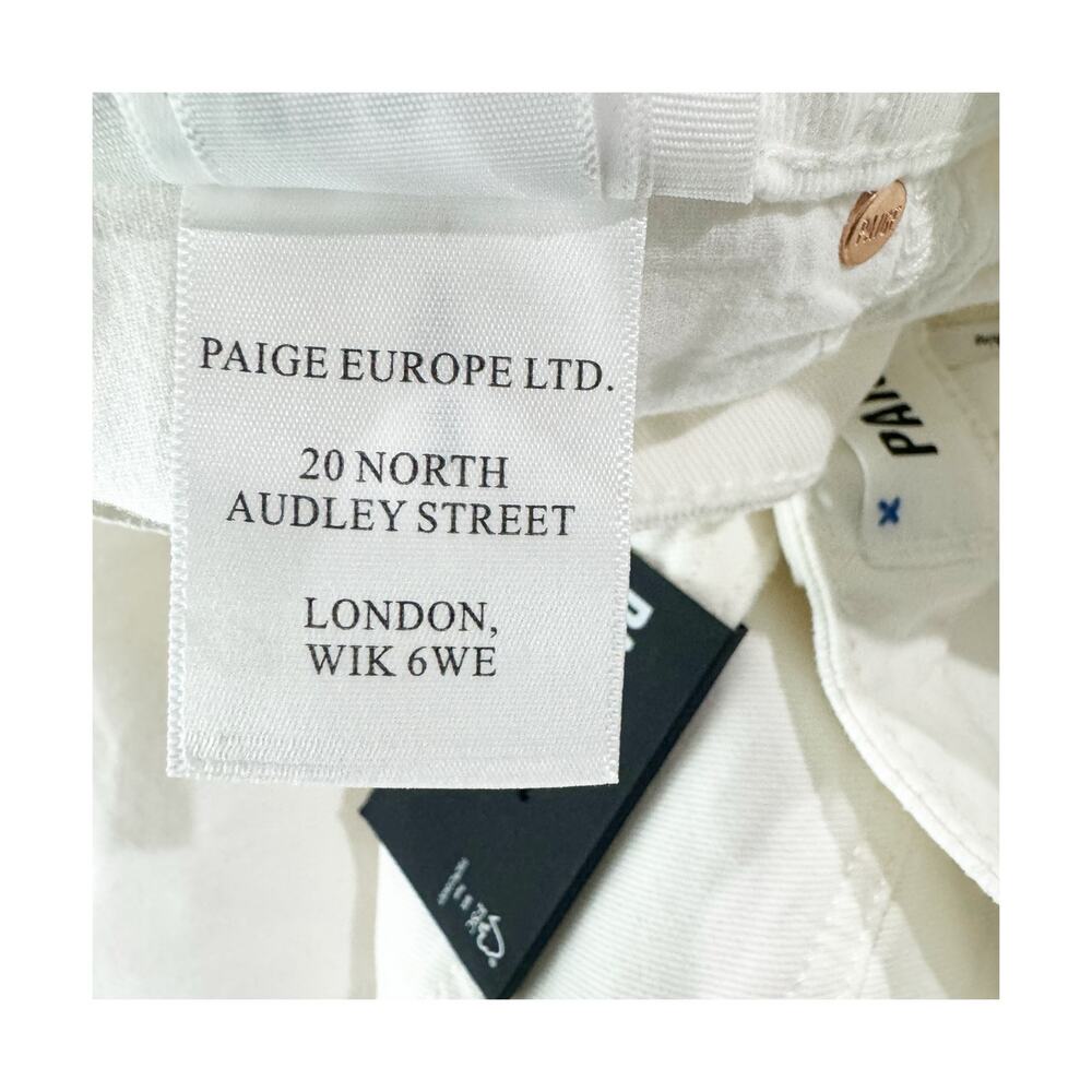 Paige Cindy High Rise Straight Leg Jeans Tonal Ecru White Size 33 NWT - Picture 8 of 12